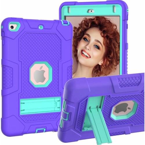 Soft Silicone+PC Kids Shockproof Funda Capa Cover For Apple iPad Mini 5 4 Mini5 Mini4 Coque 2019 Kids Hybrid Kickstand Case