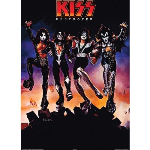 Home Decor KISS Destroyer ative-Silk Art Poster Wall Sticker Decoration Gift