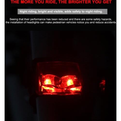 MTB Bicycle Tail Lights High Brightness Self-Powered IPX4 Waterproof Rear Mountain Road Cycling Bike Lights Bicycle Accessories