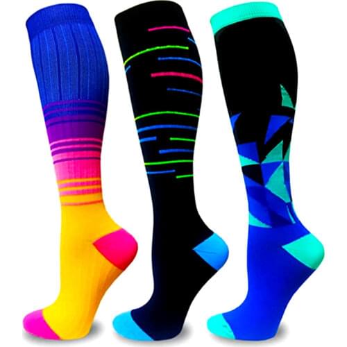 Compression Socks Varicose Veins Medical For Men & Women Nurses Outdoor Running 20-30 Mmhg Best Graduated Soccer Stockings