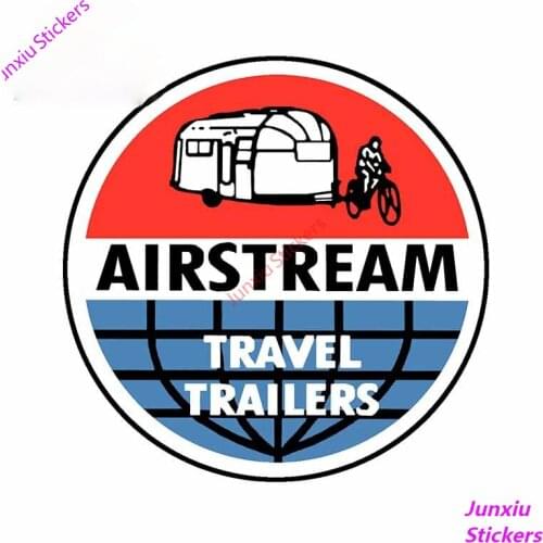 Creative Airstream Travel Trailer Windshield Refrigerator Car Stickers BumperTrunk Laptop Tank Cap VAN Decoration PVC13x13cm