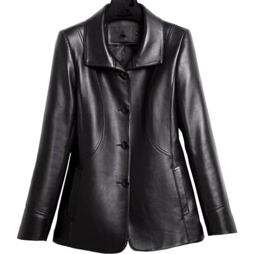 Genuine Leathe Jacket Women Real Sheepskin Leather Coats Spring Autumn 2020 Top Quality Plus Size Outwear FS7103MF570