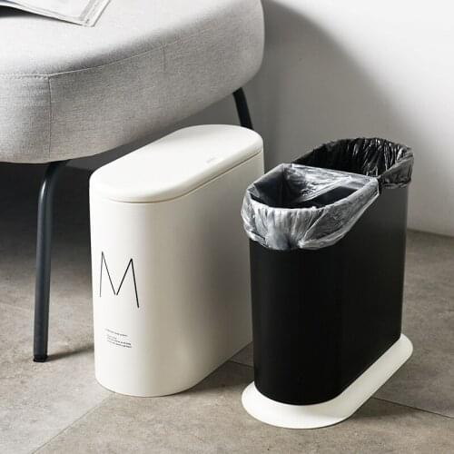 10L Kitchen Trash Can with Lid Dry and Wet Partition Garbage Bin Toilet Paper Basket Living Room Push-type Trash Can Dustbin