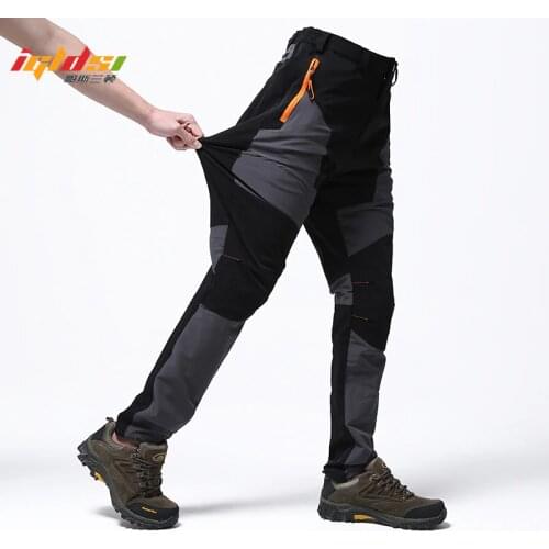 Mens Outdoor Breathable Tactical Pants Fishing Hiking Camping Airsoft Waterproof Pants Zipper Pockets Casual Long Trousers