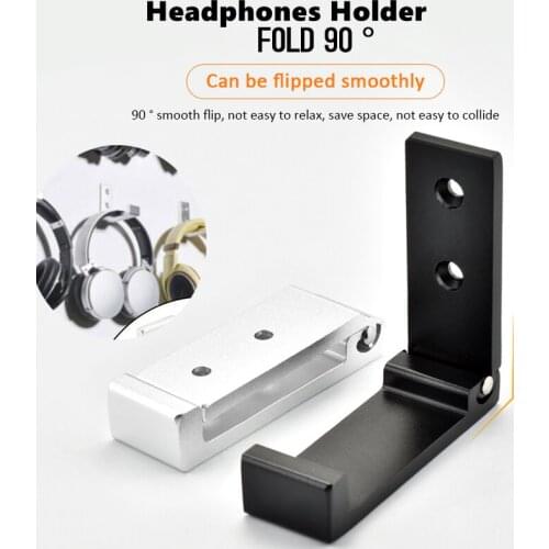 Headphones Folding Hooks Aluminum Alloy Wall Door Clothes Bags Hangers Kitchen Bathroom Rustproof Towel Hooks Earphone Hook 1pcs