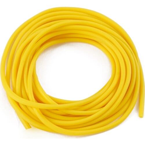 New 3m/6m/10m/20/50m Solid Core Pole Elastic Yellow Diameter 2.4mm Fishing Lines Latex Tube Retention Rope Fishing Tackles