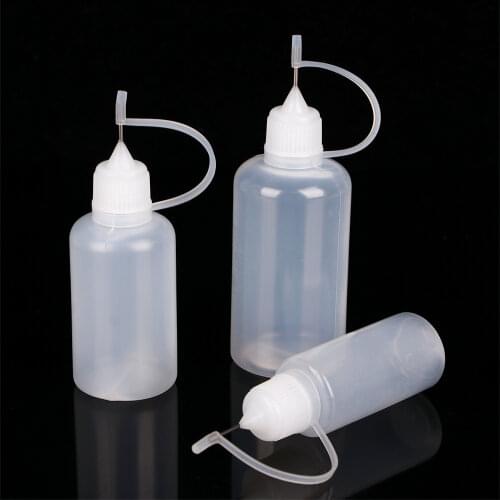 5/10/20/30/50ml Empty Dropper Plastic Bottles Needle Tip Squeezable Liquid ink Oil Transparent ropper Bottles Refillable Bottle