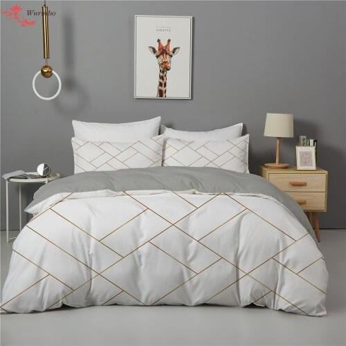 Luxury Geometry King Quuen Duvet Quilt Covers 220/240/260 Nordic Bedspreads 2 People Double Bed Cover 150 Bedding Set For Winter