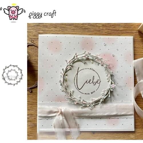 Piggy Craft metal cutting dies cut die mold 2Pcs Fruit leaf ring Scrapbook paper craft knife mould blade punch stencils dies