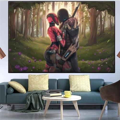 Disney Mandalorian TV Series Anime Poster Canvas Paintings Science Fiction Classic Art Wall Decor Print Picture for Home Decor