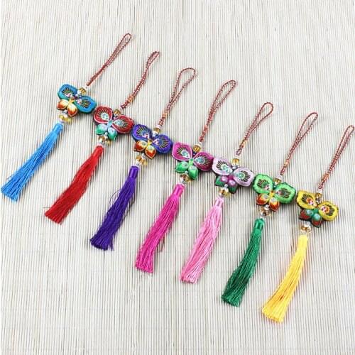 Japan Traditional Amulet Butterfly Omamori Pray Fortune Beauty Health Plutus Cat Fat Cat Key Chain Car Bag Pendent Couple Gift