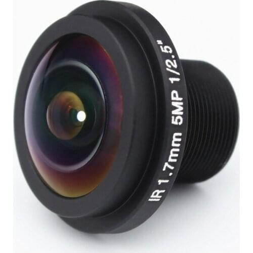 1/2.5" HD 5mp 1.7mm cctv Lens Fisheye Wide Angle M12*0.5 IR Board for IP Camera