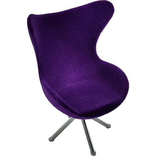 1PCS 1:12 Dollhouse Miniature Plastic Swan Chair Living Room Furniture Set Toy