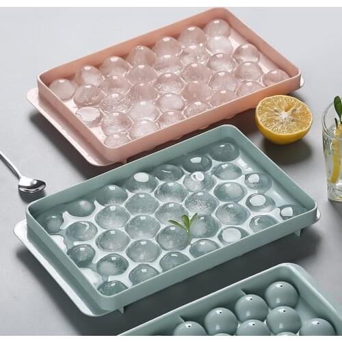 1PC Silicone Ice Tray 18/33 Grid 3D Round Ice Molds Home Bar Party Use Round Ball Ice Cube Makers Kitchen DIY Ice Cream Moulds