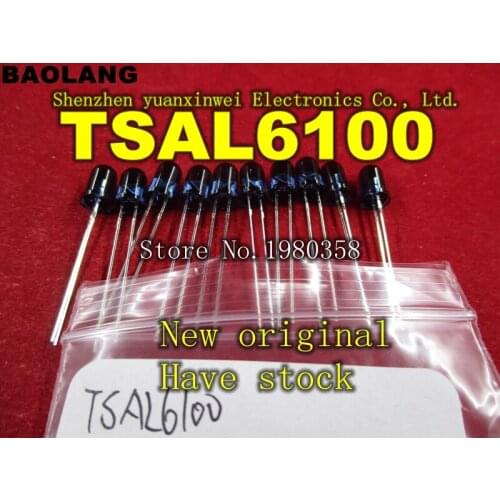 100PCS TSAL6100 6100 EMITTER 5MM HI EFF 940NM NEW GOOD QUALITY