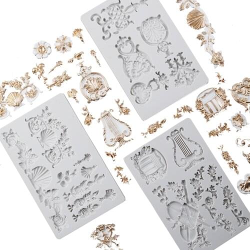14 Styles European Frame Cake Decoration Silicone Fondant Mold Decorating Tools Chocolate Moulds Gumpaste Gypsum Soap Mold k962