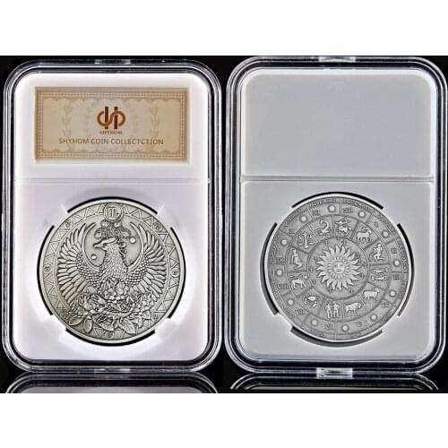 2020 Constellation Antique Silver Plated Scorpio Signs of The Zodiac Medal/Badge Coin
