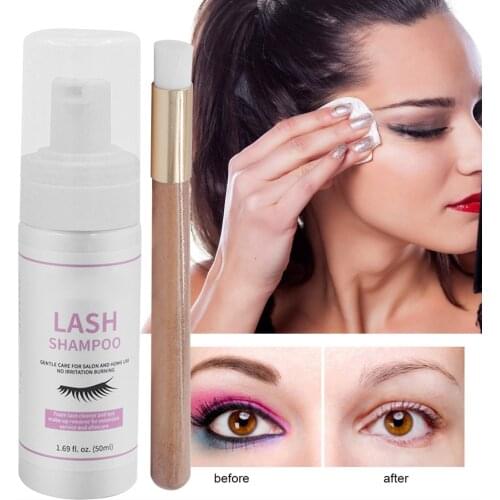 50ml Professional EyeLashes Foam Cleaner Individual Eyelash Extension Cleanser Shampoo Used After Grafting Planting Eyelashes