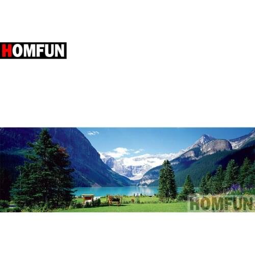 HOMFUN Full Square/Round Drill 5D DIY Diamond Painting "Mountain landscape" Embroidery Cross Stitch 5D Home Decor Gift A30269