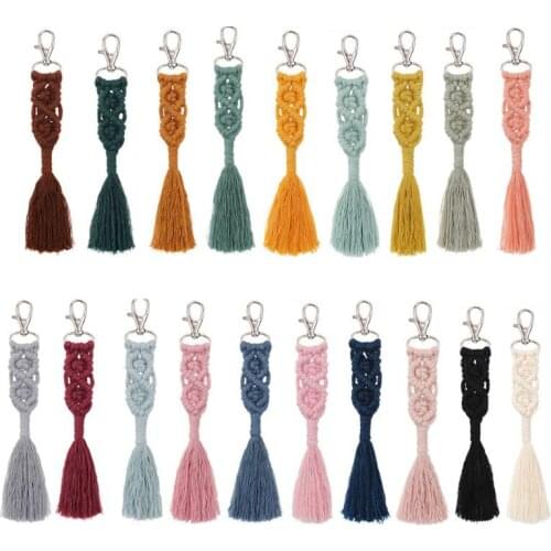 Tassel Keychain Macrame Key Chain Key Ring Keychains for Ladies Handmade Custom Kychain Ring Bag Charm Gift for Women