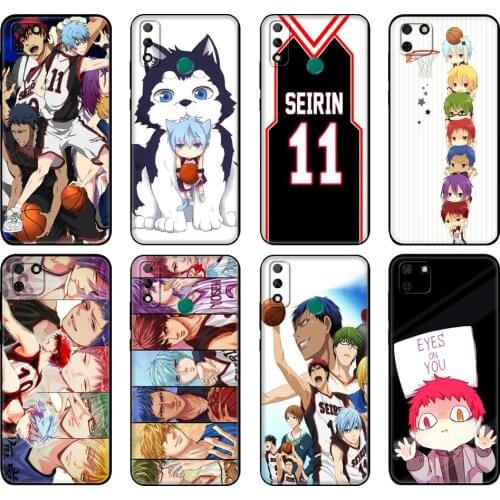 Black tpu Case For Huawei Y9S Y6S Y8S Y5P Y7P Y8P Case For Huawei Y5 lite Prime Y6 Kuroko no Basket kawaii Tetsuya kawaii anime