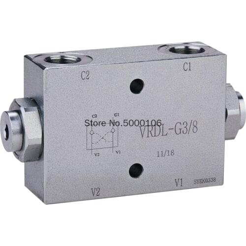 Two-way Hydraulic Lock, Outrigger Lock, Cylinder Safety Valve VRDE-G1 / 4 / VRDE-G3 / 8, VRDL-G3 / 8