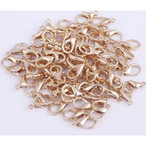 10mm/12mm/14mm/16mm/ 18mm/21mm23mm9 Colors Plated Fashion Jewelry Findings,Alloy Lobster Clasp Hooks for Necklace&Bracelet Chain