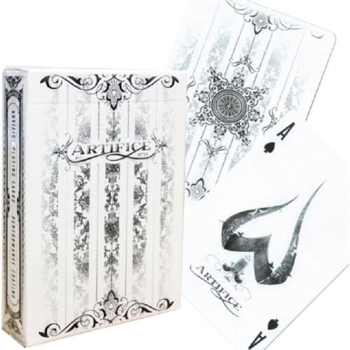 Ellusionist White Artifice Playing Cards Tundra Deck USPCC Collectible Poker Magic Card Games Magic Tricks Props for Magician