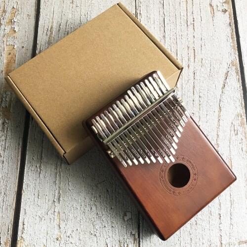 New 17 Key Kalimba African Solid Wood Thumb Finger Piano Sanza Mbira Calimba Play with Guitar Wood Musical Instruments