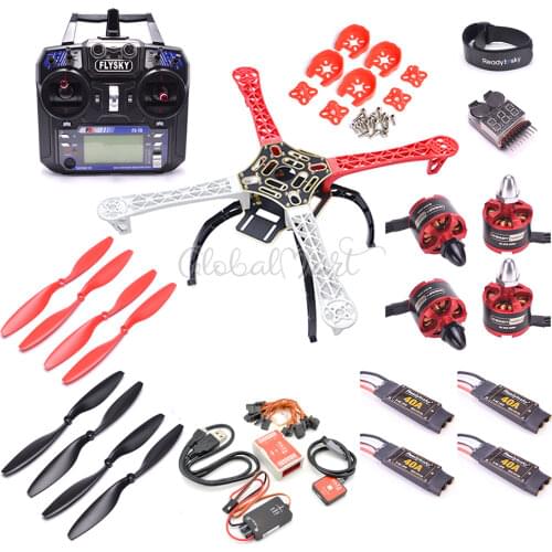 F450 450mm PCB Quadcopter Frame Kit w/ APM2.8 Flight Controller board M8N 8N GPS 40A 2-4S ESC 2212 920KV Motor / Flysky i6 FS-i6