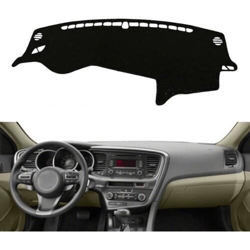 Car Dashboard Mat DashMat Dash Cover Black Polyester Pad For Kia Optima / K5 2011 2012 2013 2014 2015 LHD Only