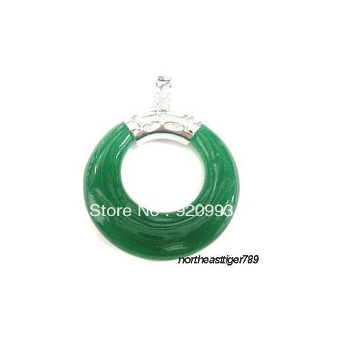 Natural jade Silverer Circularity Pendant & necklace