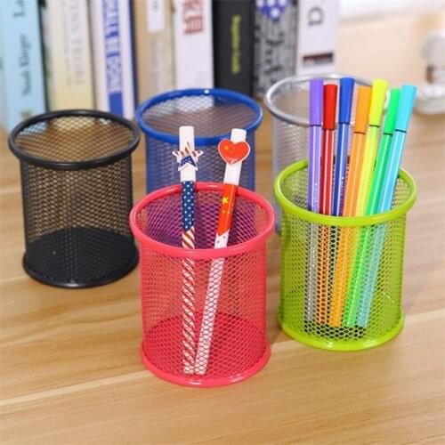Metal Storage Mesh Pen Stand Pencil Case Pencil Holder Office Desk Pencil Stationery Holder Desk Organizer Stand Dropshipping
