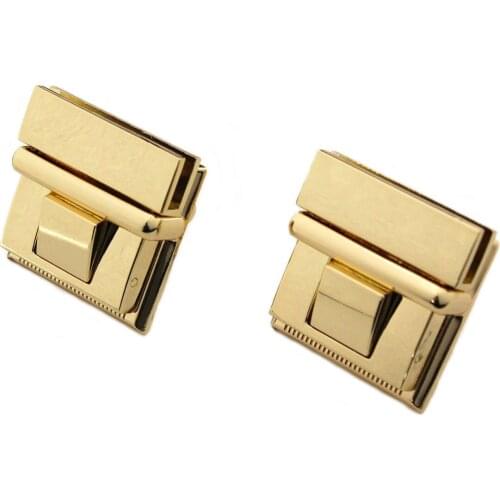 1pcs Metal Push Lock Square Fashion Durable Push Locks Closure Parts for DIY Handbag Shoulder Bag Purse Hardware Accessories