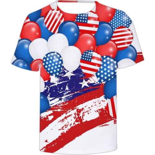 USA Flag Printed Fashion Cool Hip Hop 3d T Shirts Men Women T-shirt Tops Short Sleeve Sport Unisex 3D T-shirts Tee Shirt Clothes