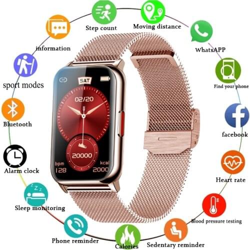 2021 Fashion Smart Bracelet Blood Pressure Heart Rate Monitor IP68 Waterproof Women Men Pedometer Sport Watch Fitness Tracker