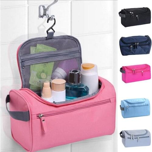 Men Travel Cosmetic Bag Large Capacity Portable Wash Waterproof Storage Bag Hook Pouch Hanging Zipper Makeup Case Organizer