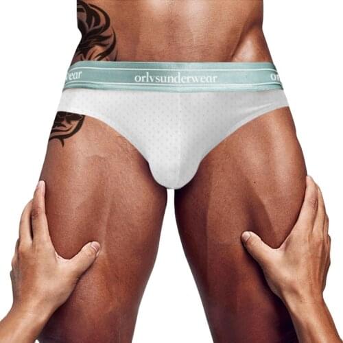 Gay Men Jockstrap Sexy Underwear Mesh Breathable Mens Thong Cotton Men Underpants Penis Low Waist Hip Lift Tanga Bikini OR6105