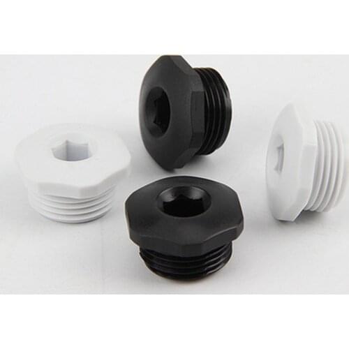 M16 M20 M25 M32 Nylon Waterproof Plug Plastic Hex socket Cap Plugs Black/White