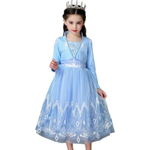 New Girls Princess Dress Children Christmas Costume Halloween Cosplay 4-10T Holiday Party Costume Wear
