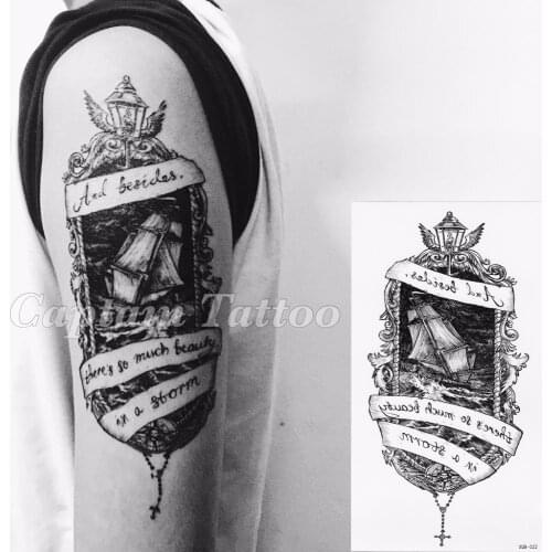 1 Pieces Fake Black Magic bottle Body Tattoo Temporary Arm Back Leg Art Wolf Forest Makeup Tattoo Sticker Waterproof