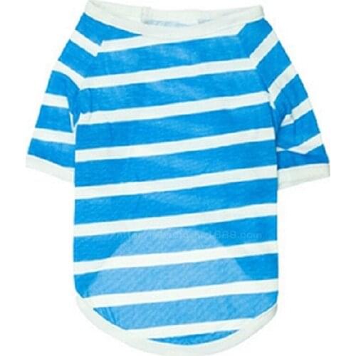 Pet Dog Stripe Soft 100% Cotton Clothing Cool Summer T-shirt for Small Dogs DC726
