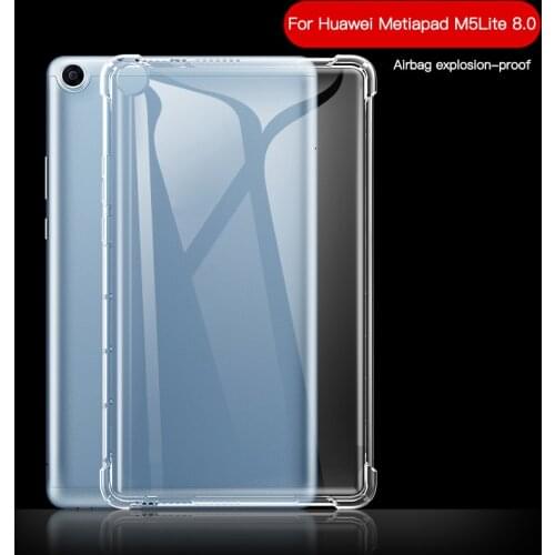 Shockproof Cover For For Huawei MediaPad M5 Lite 8.0'' JDN2-W09/AL00 m5lite 8.0 Case TPU Silicon Transparent Cover Coque Fundas
