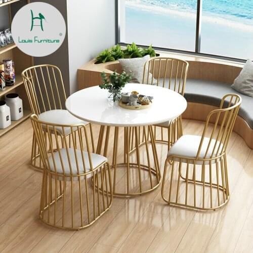 Louis Fashion Cafe Tables Modern Simple Iron