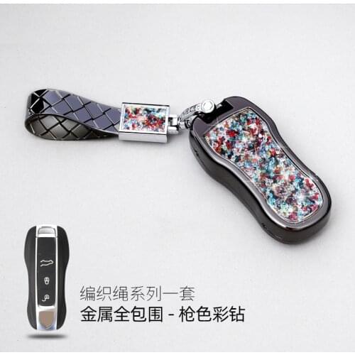 Alloy Special Diamond Car Key Cover key Case For Porsche Panamera 2017-2021 Cayenne 2018-2021