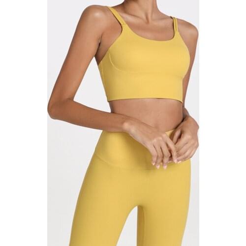 2021 Summer Hot-Selling Spot Beauty Back Strap Shockproof Gather Bra Fitness Sport Set Women Q2