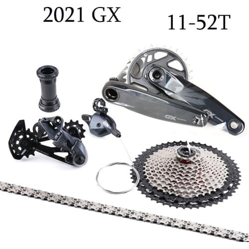 2021 SRAM GX EAGLE 1X12 Speed DUB Groupset Kit Crankset Shifter Trigger Rear Derailleur Cassette 11-52T HG Freewheel YBN Chain