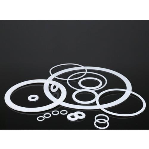 High temperature resistant o-ring oil seal ptfe closing ring plastic flat pad DN flange pad white gasket 3*6*1.25
