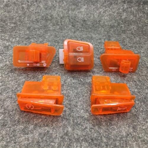 Yecnecty For GY6 50CC 125CC 150CC Motorcycle Turn Signal Headlamp Horn Starter Button 5PC/Set Scooter Refit Switches Accessories