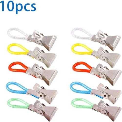10Pc/Set Tea Towel Hanging Clips on Hooks Clothes Pegs Multifunctional Lightweight Portable Home Kitchen Bathroom Travel Storage